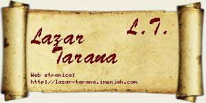 Lazar Tarana vizit kartica